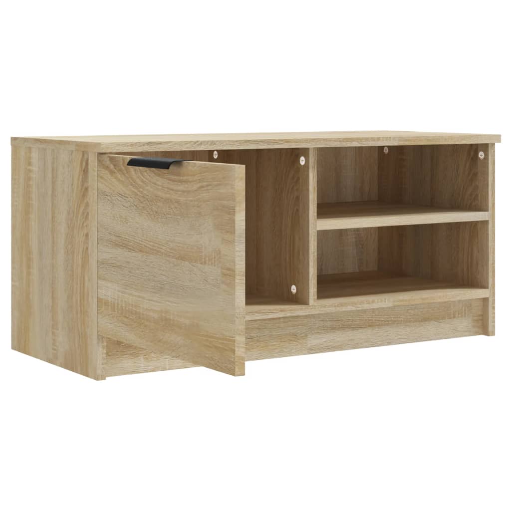vidaXL Mueble de TV madera contrachapada roble Sonoma 80x35x36,5 cm - Image 6