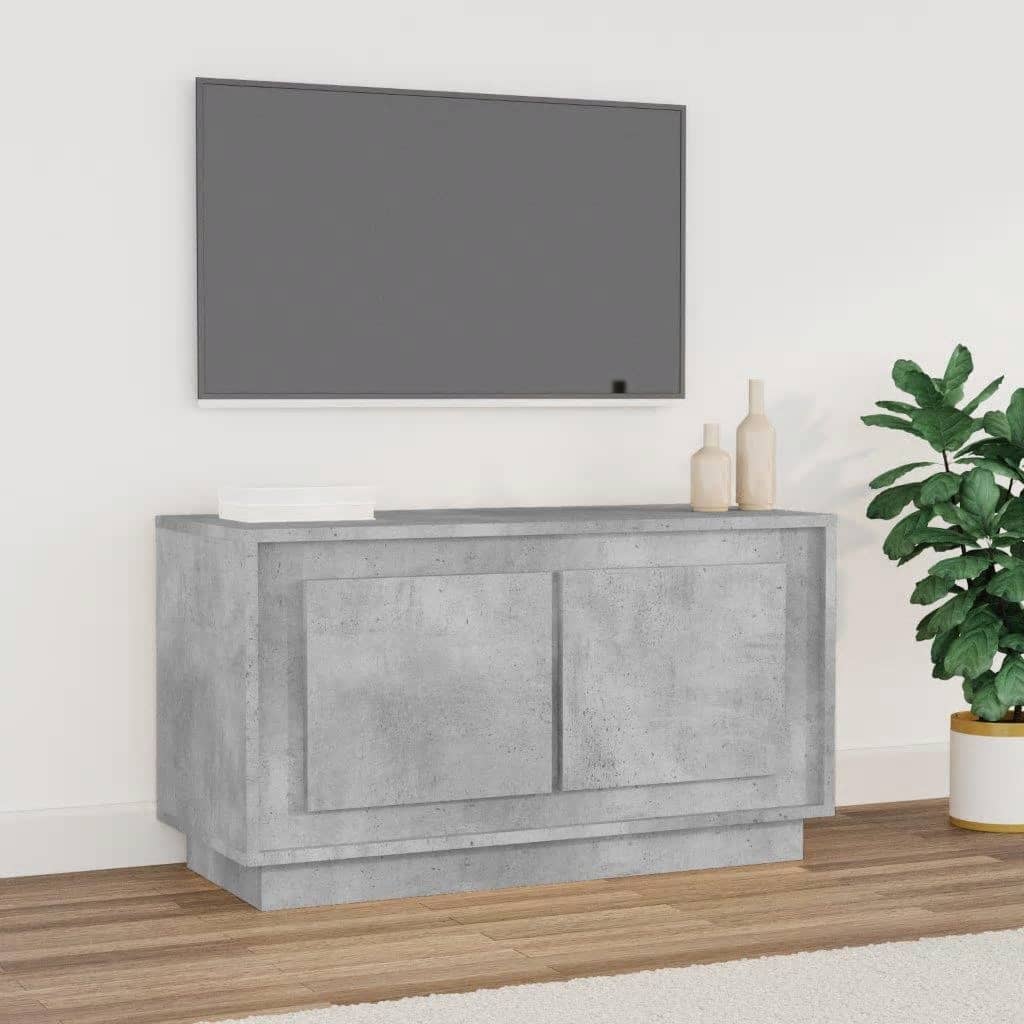 vidaXL Mueble para TV madera contrachapada gris hormigón 80x35x45 cm