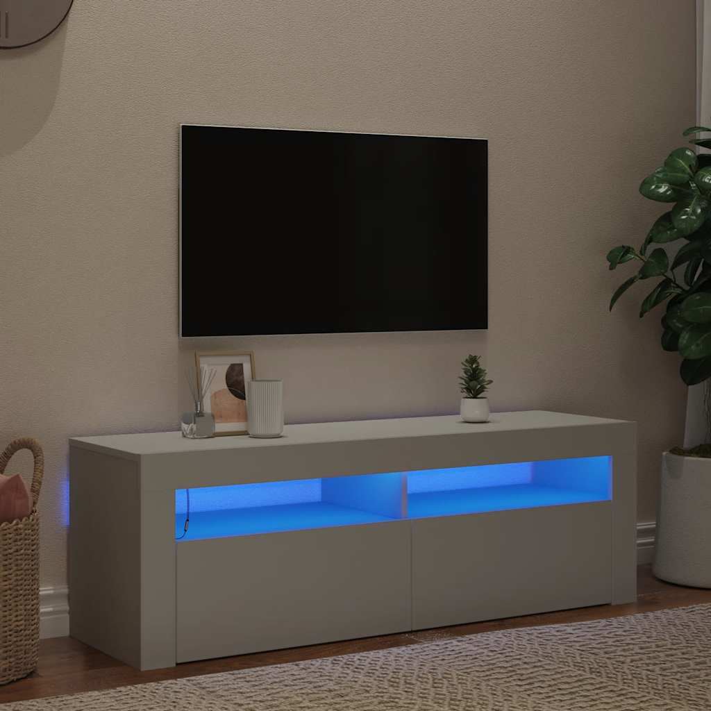 vidaXL Mueble para TV con luces LED blanco 120x35x40 cm