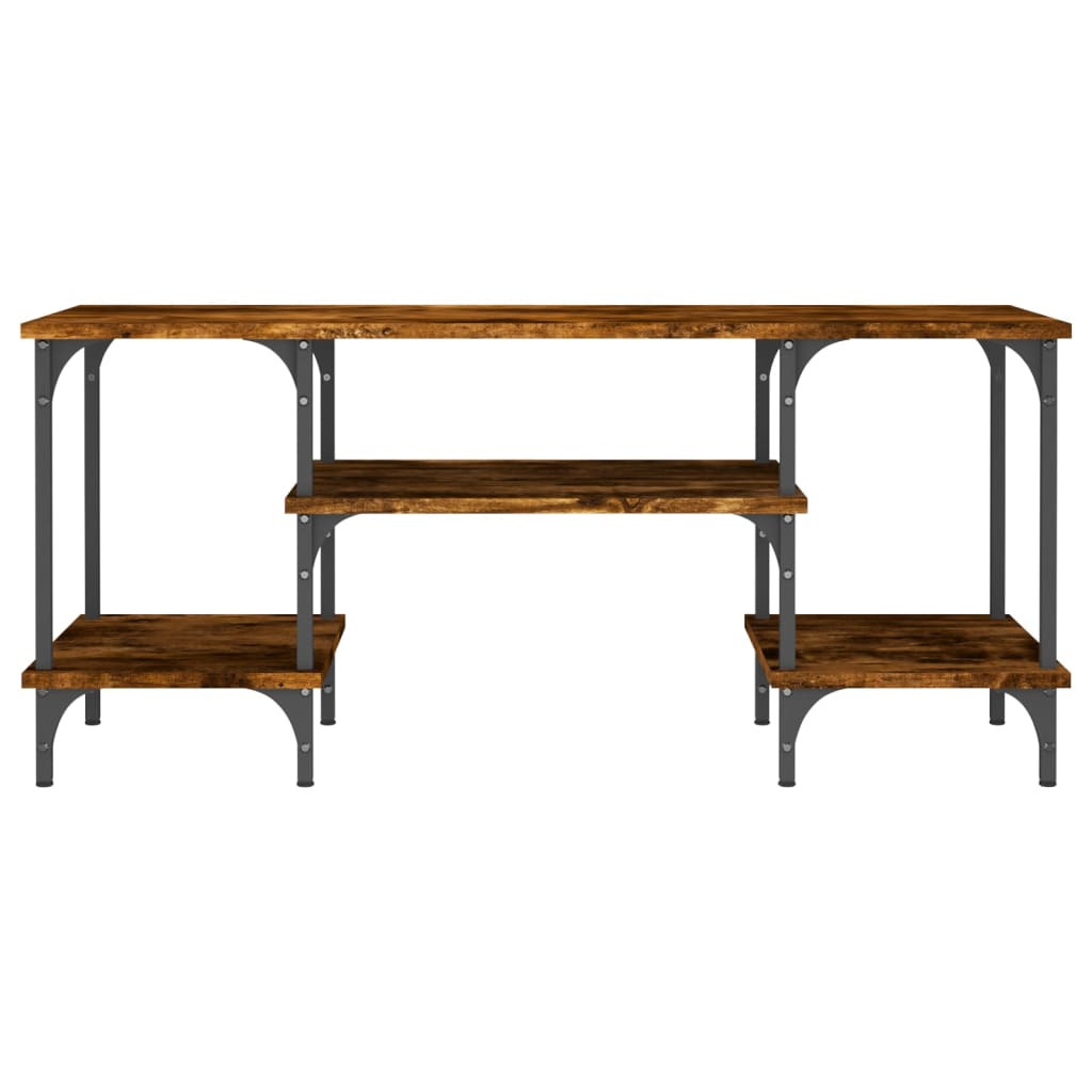 vidaXL Mueble de TV madera contrachapada roble ahumado 102x35x45,5 cm - Image 5