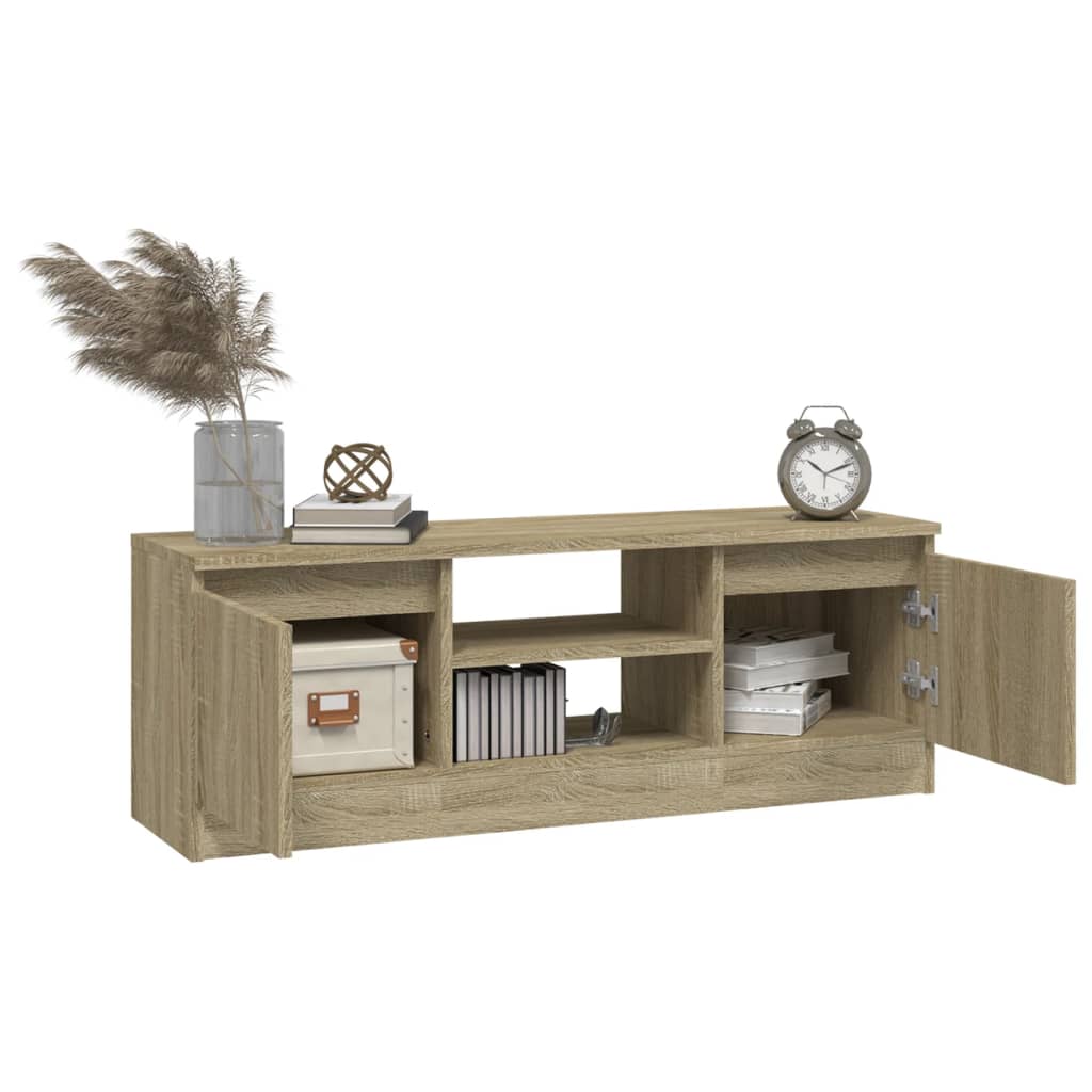 vidaXL Mueble de TV con puerta roble Sonoma 102x30x36 cm - Image 4