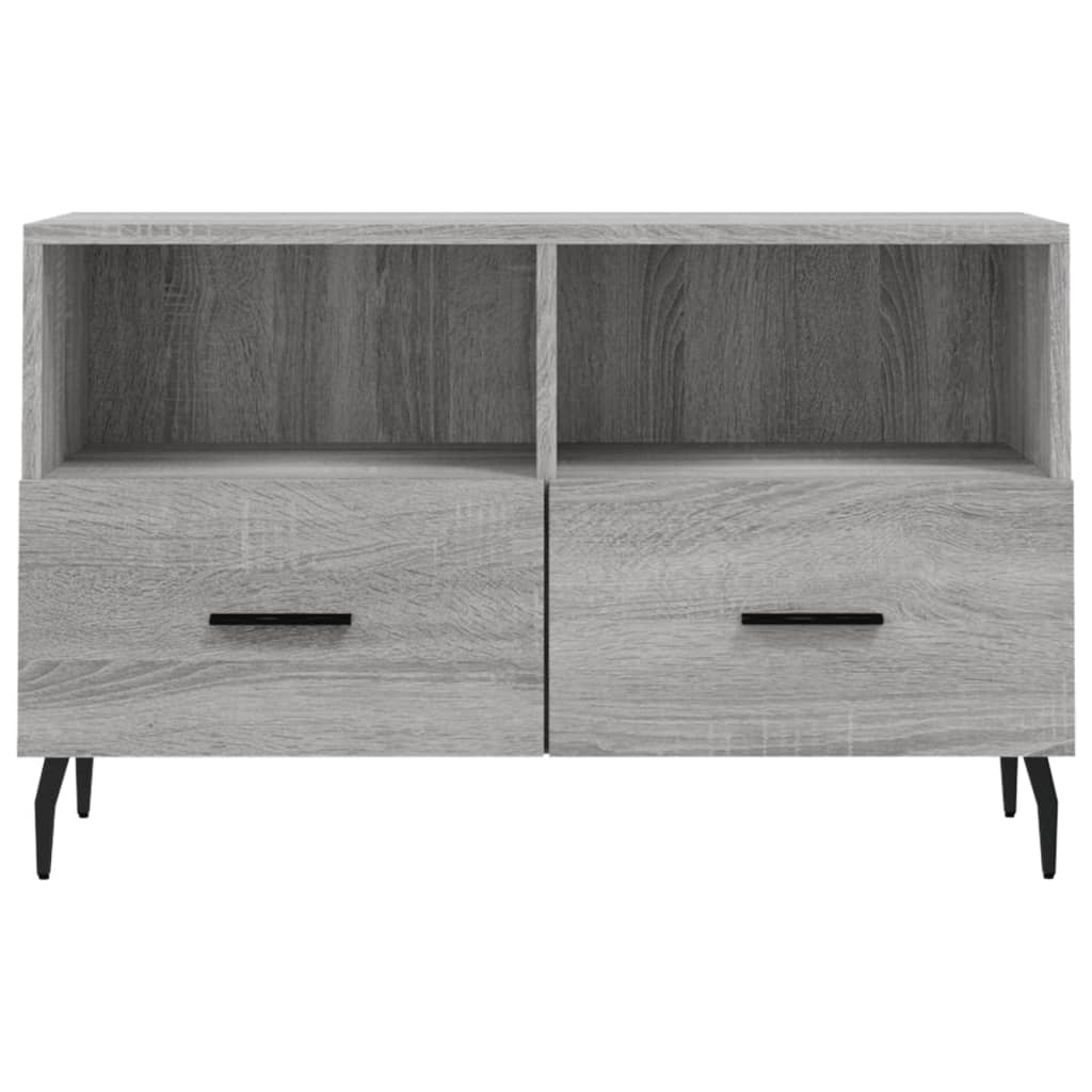 vidaXL Mueble de TV madera de ingeniería gris Sonoma 80x36x50 cm - Image 5