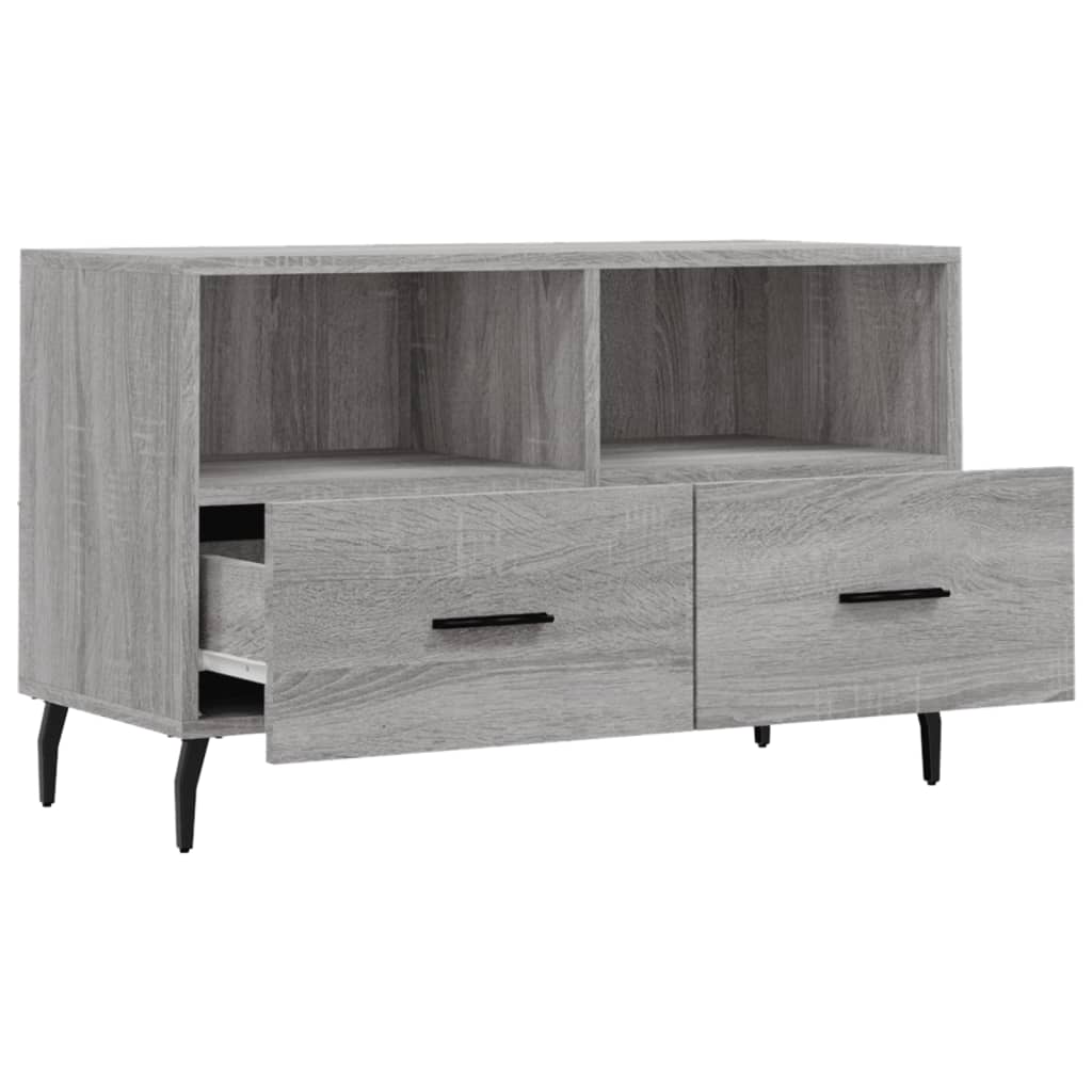 vidaXL Mueble de TV madera de ingeniería gris Sonoma 80x36x50 cm - Image 6