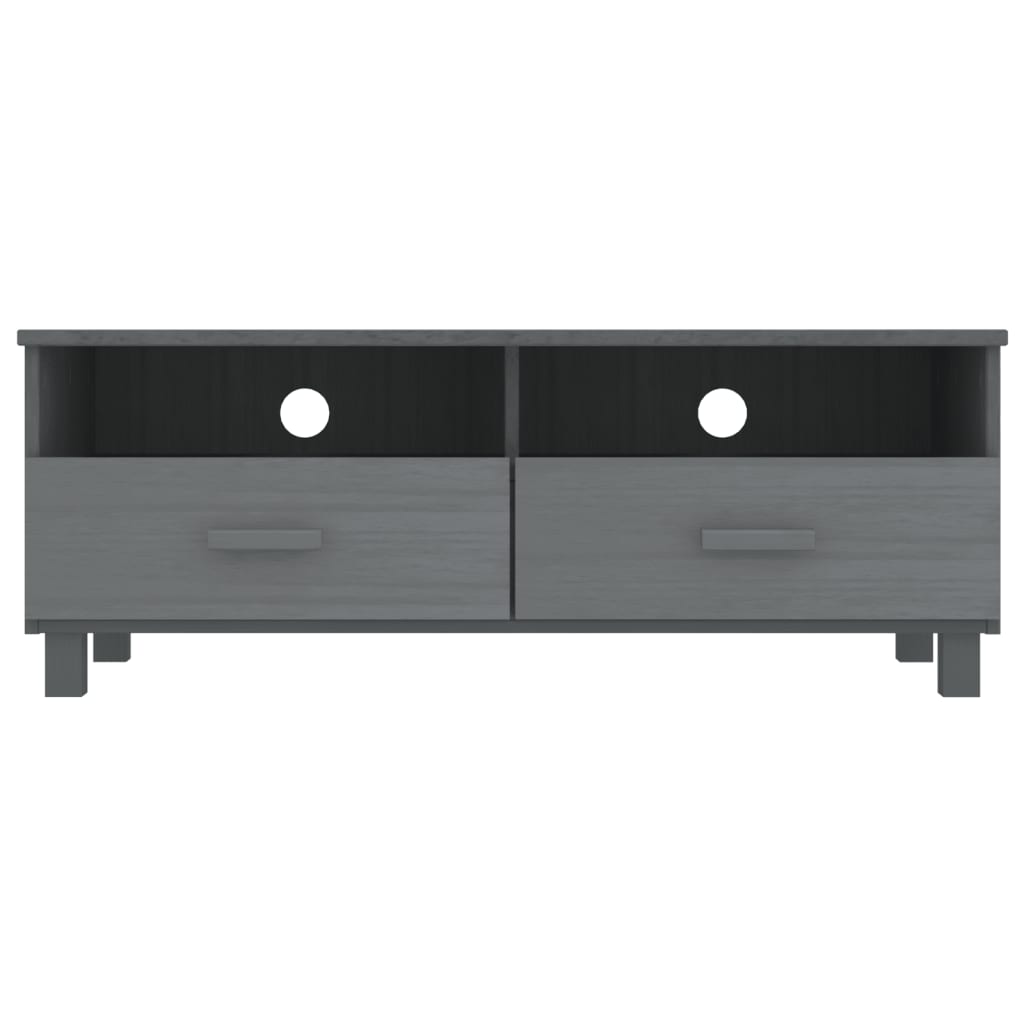 vidaXL Mueble de TV HAMAR madera maciza pino gris oscuro 106x40x40 cm - Image 3