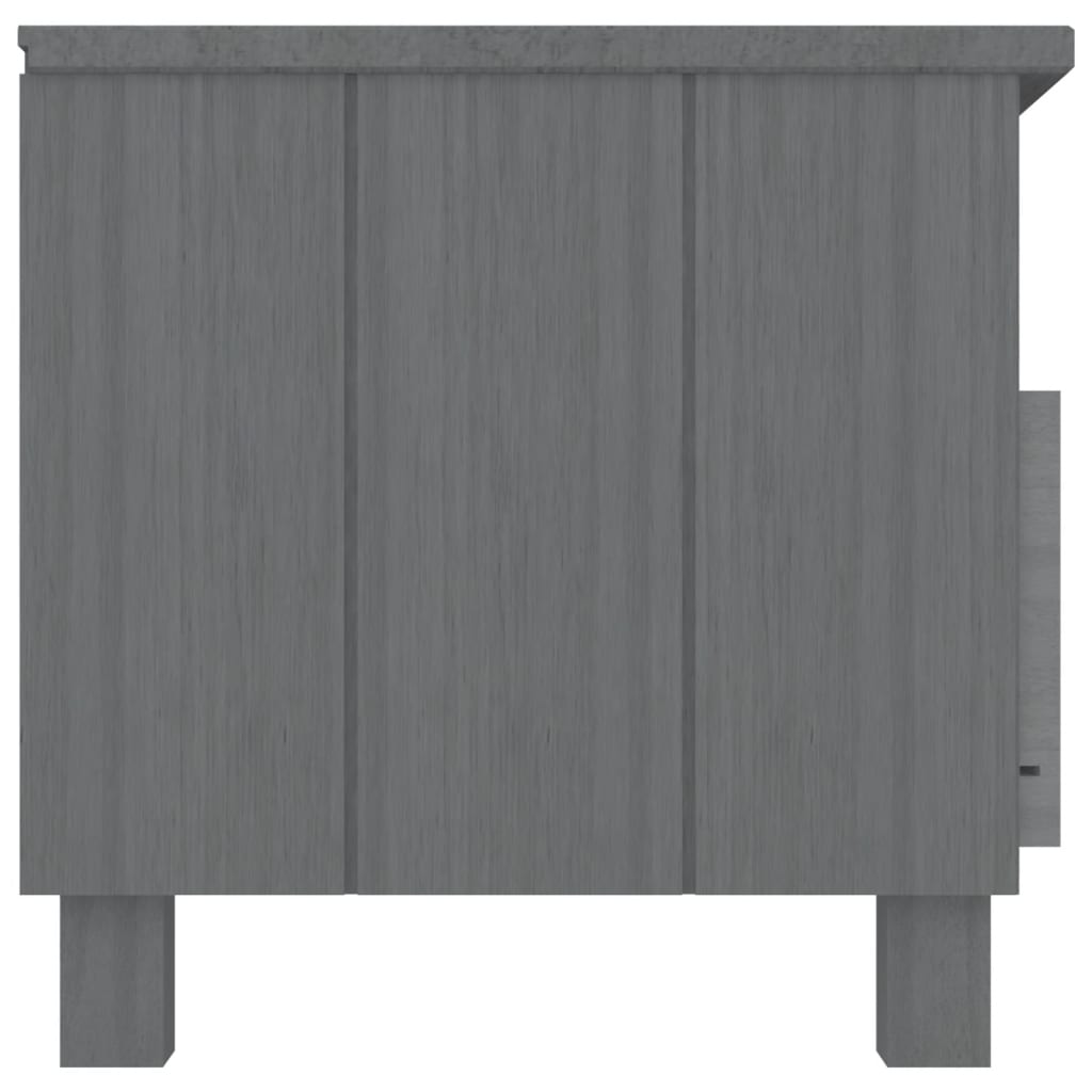 vidaXL Mueble de TV HAMAR madera maciza pino gris oscuro 106x40x40 cm - Image 4