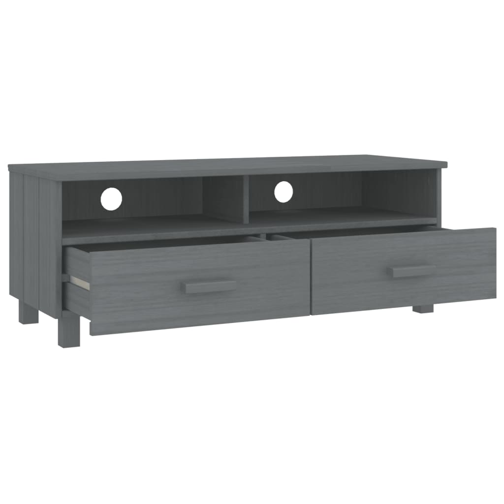 vidaXL Mueble de TV HAMAR madera maciza pino gris oscuro 106x40x40 cm - Image 5