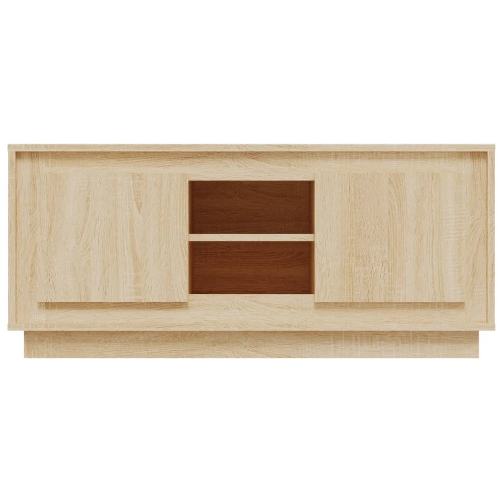 vidaXL Mueble de TV madera contrachapada roble Sonoma 102x35x45 cm - Image 6