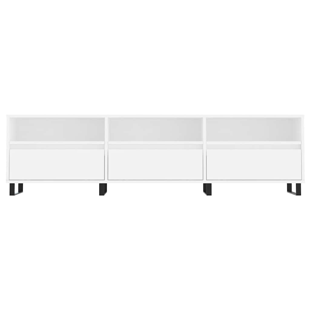 vidaXL Mueble de TV madera contrachapada blanco 150x30x44,5 cm - Image 5