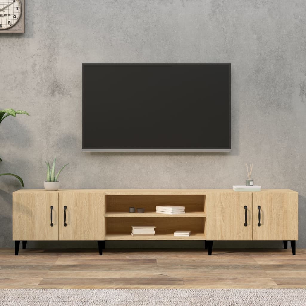 vidaXL Mueble de TV roble Sonoma 180x31,5x40 cm madera de ingeniería
