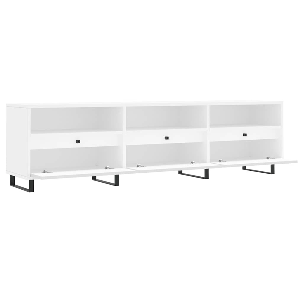 vidaXL Mueble de TV madera contrachapada blanco 150x30x44,5 cm - Image 6