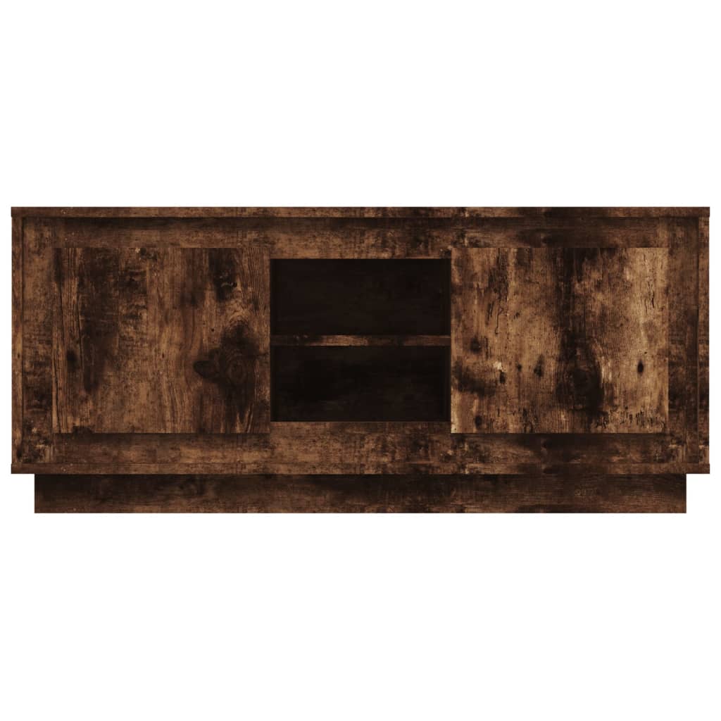 vidaXL Mueble para TV madera contrachapada roble ahumado 102x35x45 cm - Image 6
