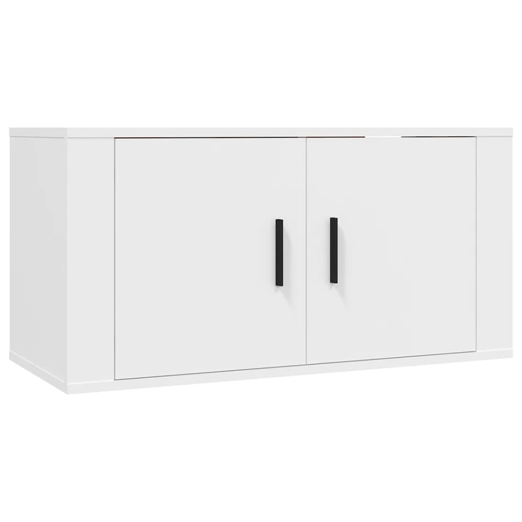 vidaXL Set de muebles de TV 3 piezas madera contrachapada blanco - Image 4