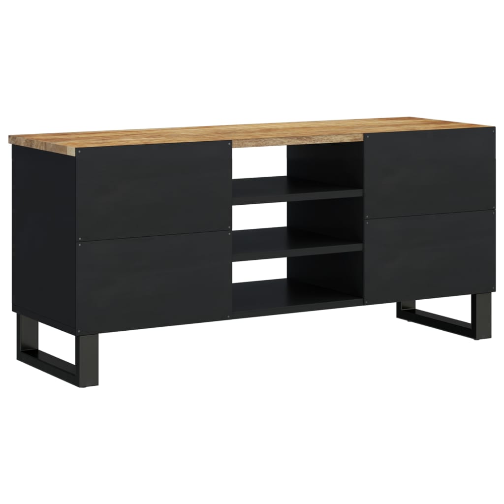 vidaXL Mueble de TV madera mango y madera contrachapada 100x33x46 cm - Image 4