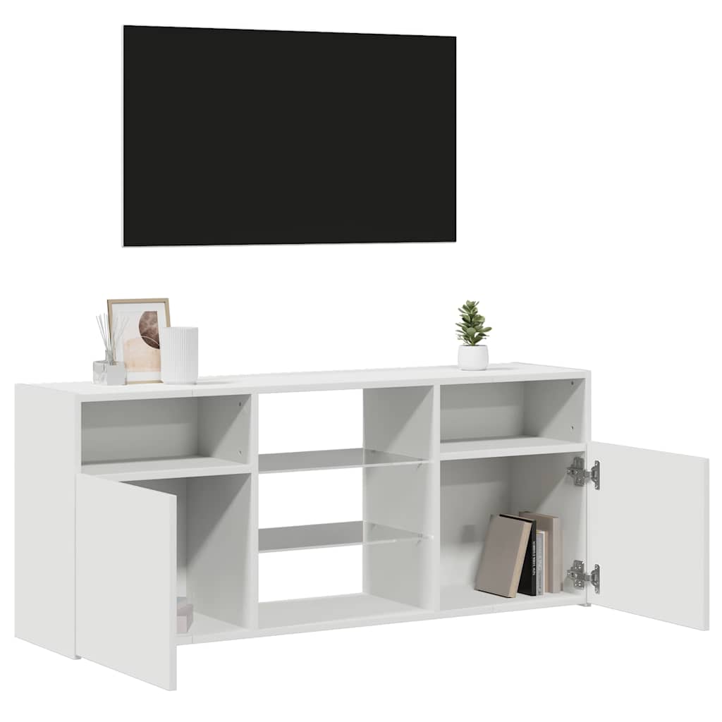 vidaXL Mueble para TV con luces LED blanco 120x30x50 cm - Image 5