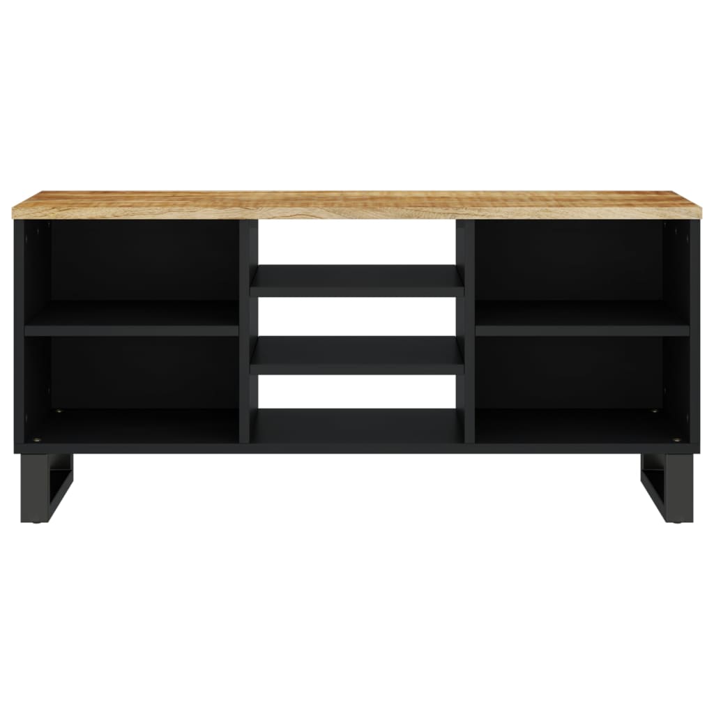 vidaXL Mueble de TV madera mango y madera contrachapada 100x33x46 cm - Image 3