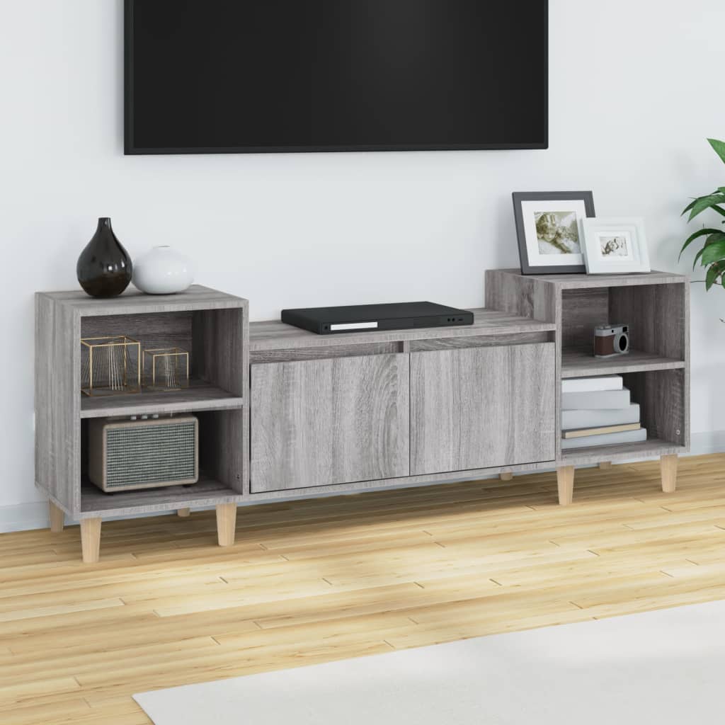 vidaXL Mueble para TV madera contrachapada gris Sonoma 160x35x55 cm