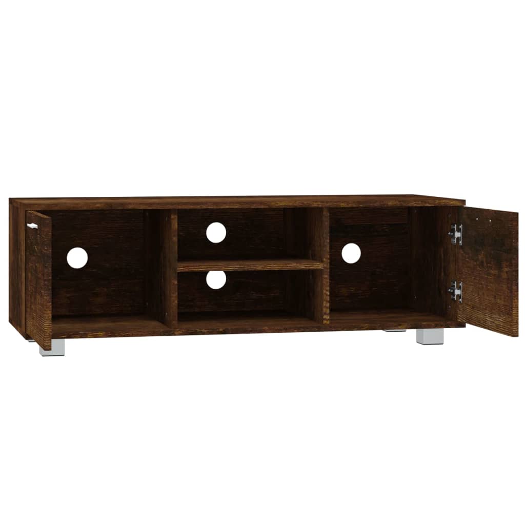 vidaXL Mueble para TV madera contrachapada roble ahumado 120x40,5x35cm - Image 5