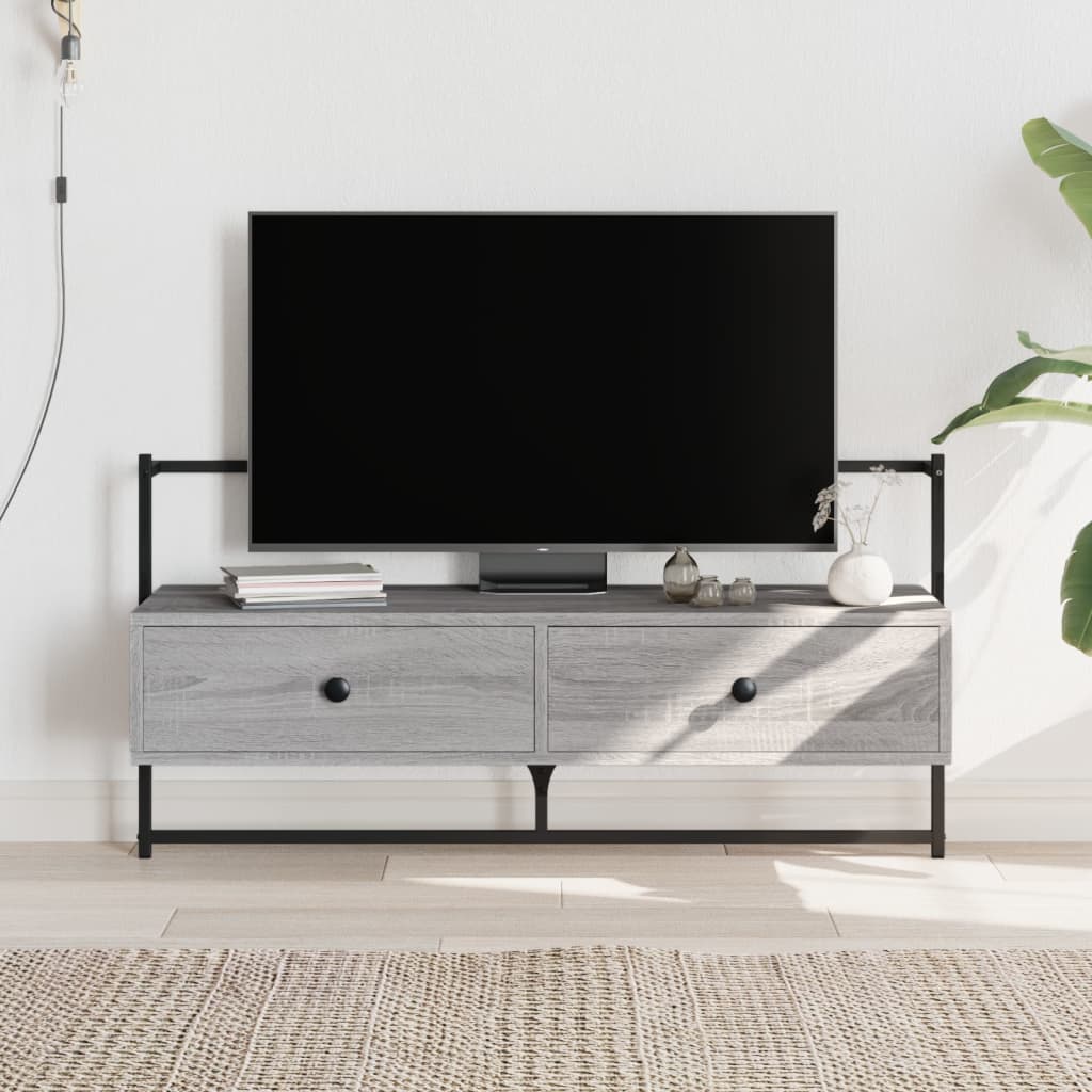 vidaXL Mueble TV de pared madera ingeniería gris Sonoma 100,5x30x51 cm