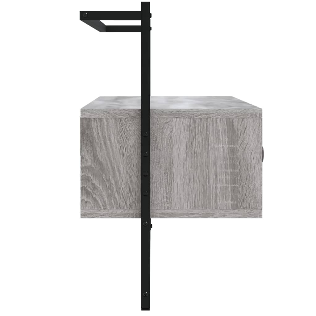 vidaXL Mueble TV de pared madera ingeniería gris Sonoma 100,5x30x51 cm - Image 5