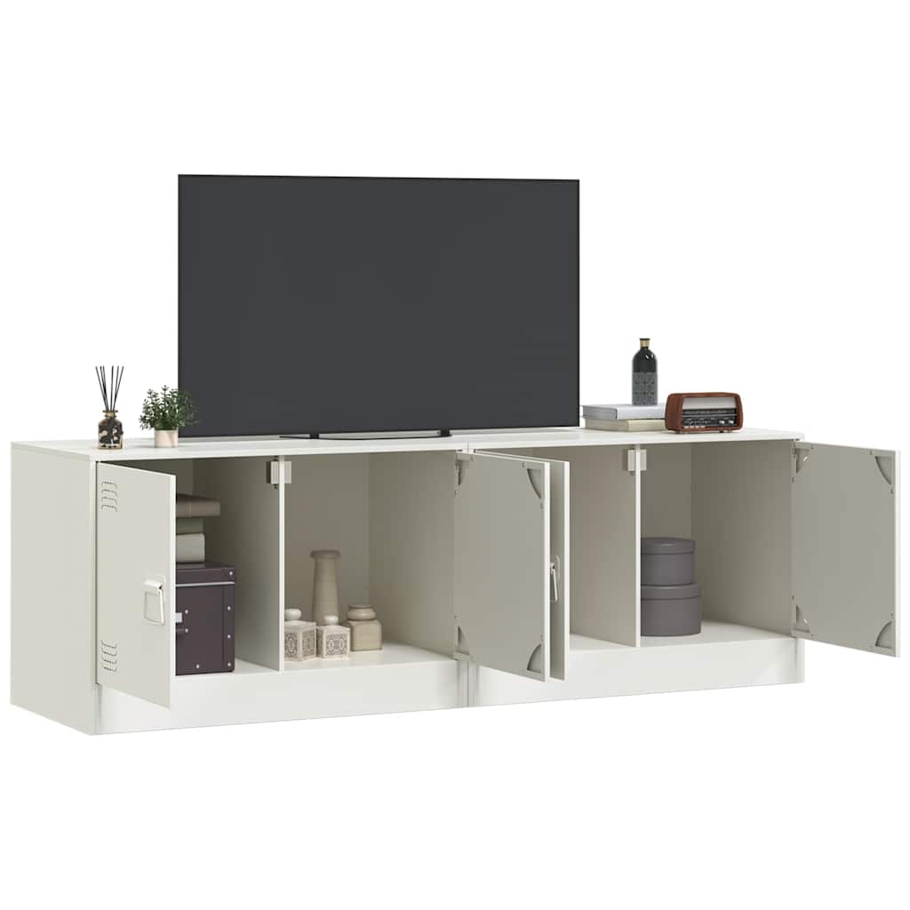 vidaXL Muebles para TV 2 unidades acero blanco 67x39x44 cm - Image 3