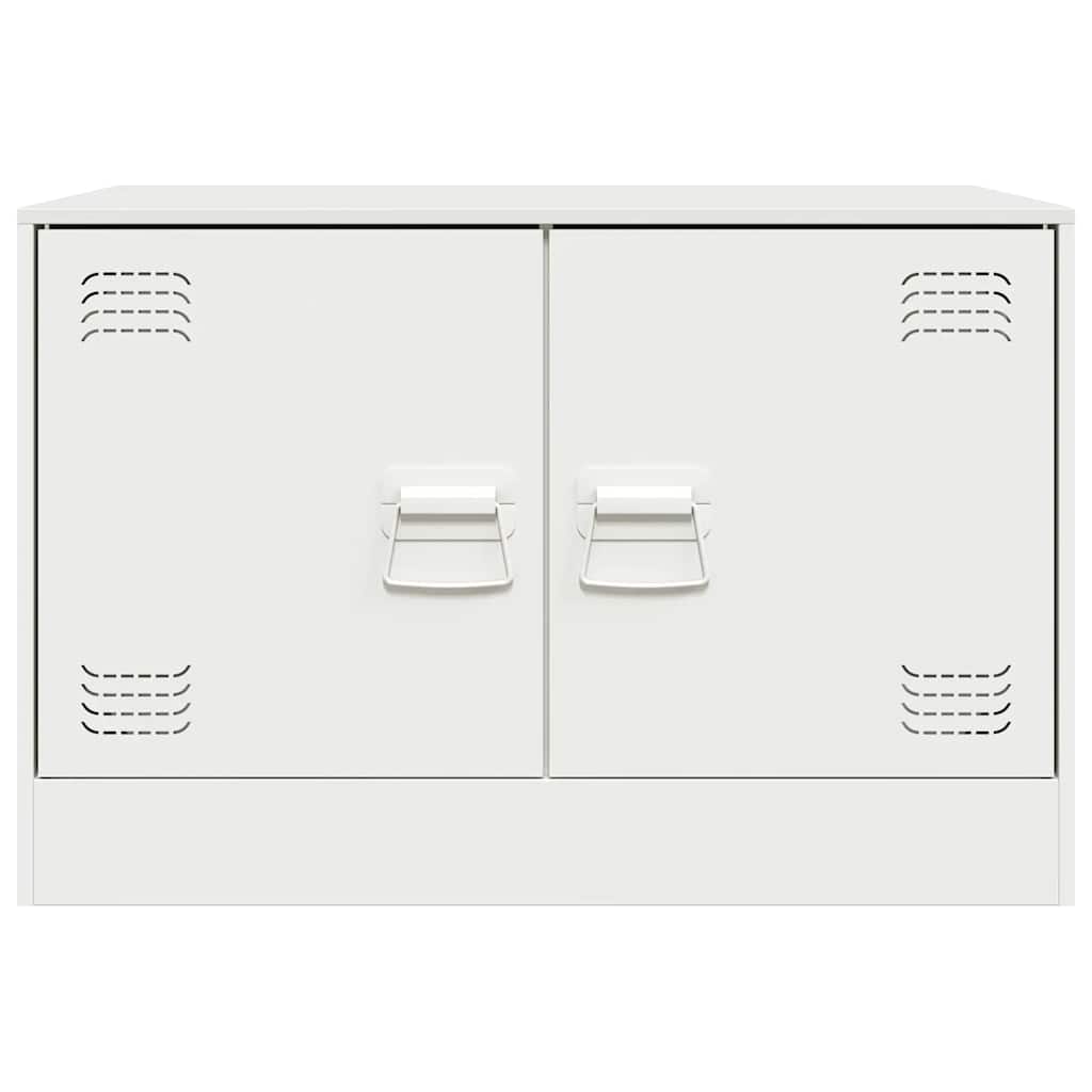 vidaXL Muebles para TV 2 unidades acero blanco 67x39x44 cm - Image 6