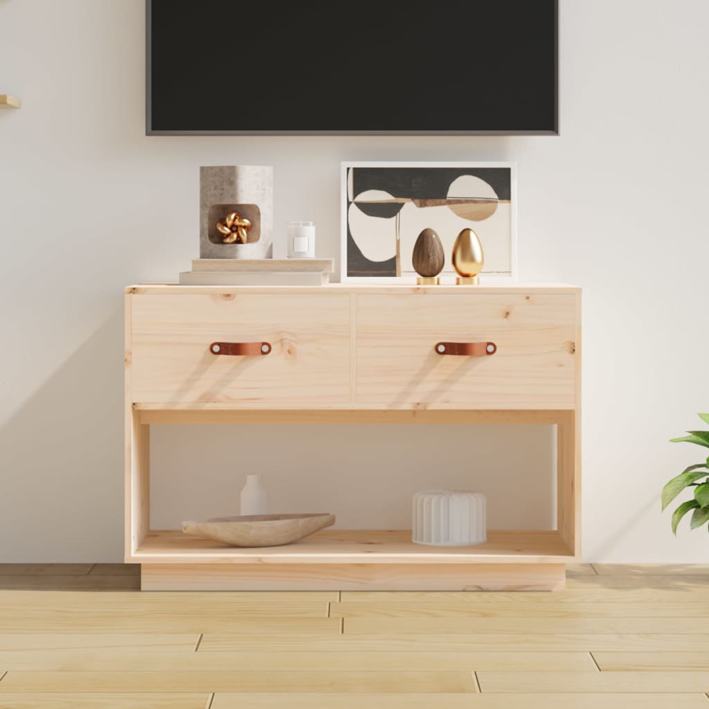 vidaXL Mueble de TV de madera maciza de pino 90x40x60 cm