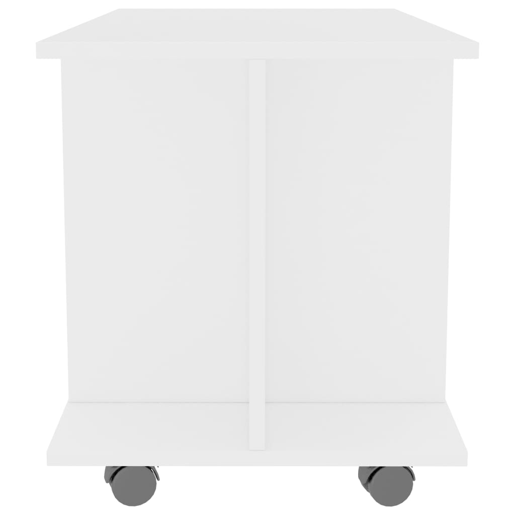 vidaXL Mueble de TV con ruedas madera de ingeniería blanco 80x40x45 cm - Image 5
