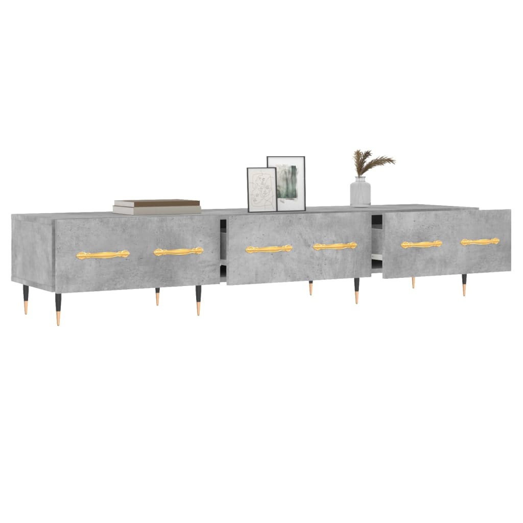 vidaXL Mueble para TV madera de ingeniería gris hormigón 150x36x30 cm - Image 4