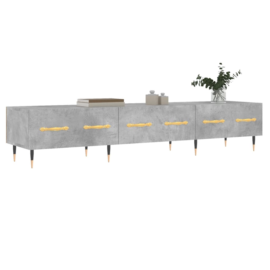 vidaXL Mueble para TV madera de ingeniería gris hormigón 150x36x30 cm - Image 3