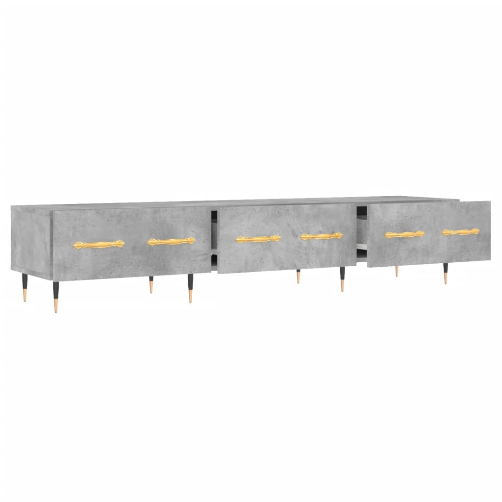 vidaXL Mueble para TV madera de ingeniería gris hormigón 150x36x30 cm - Image 6