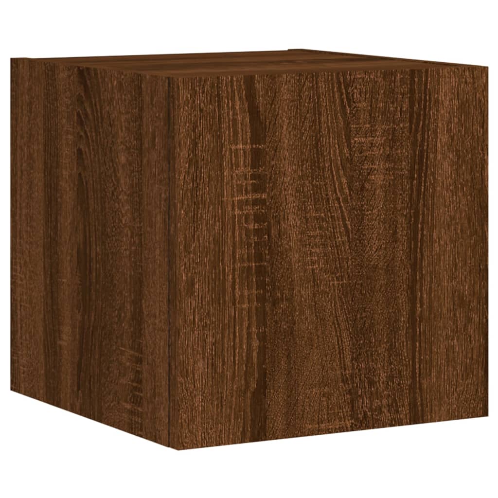 vidaXL Mueble de TV de pared con luces LED roble marrón 30,5x35x30 cm - Image 3