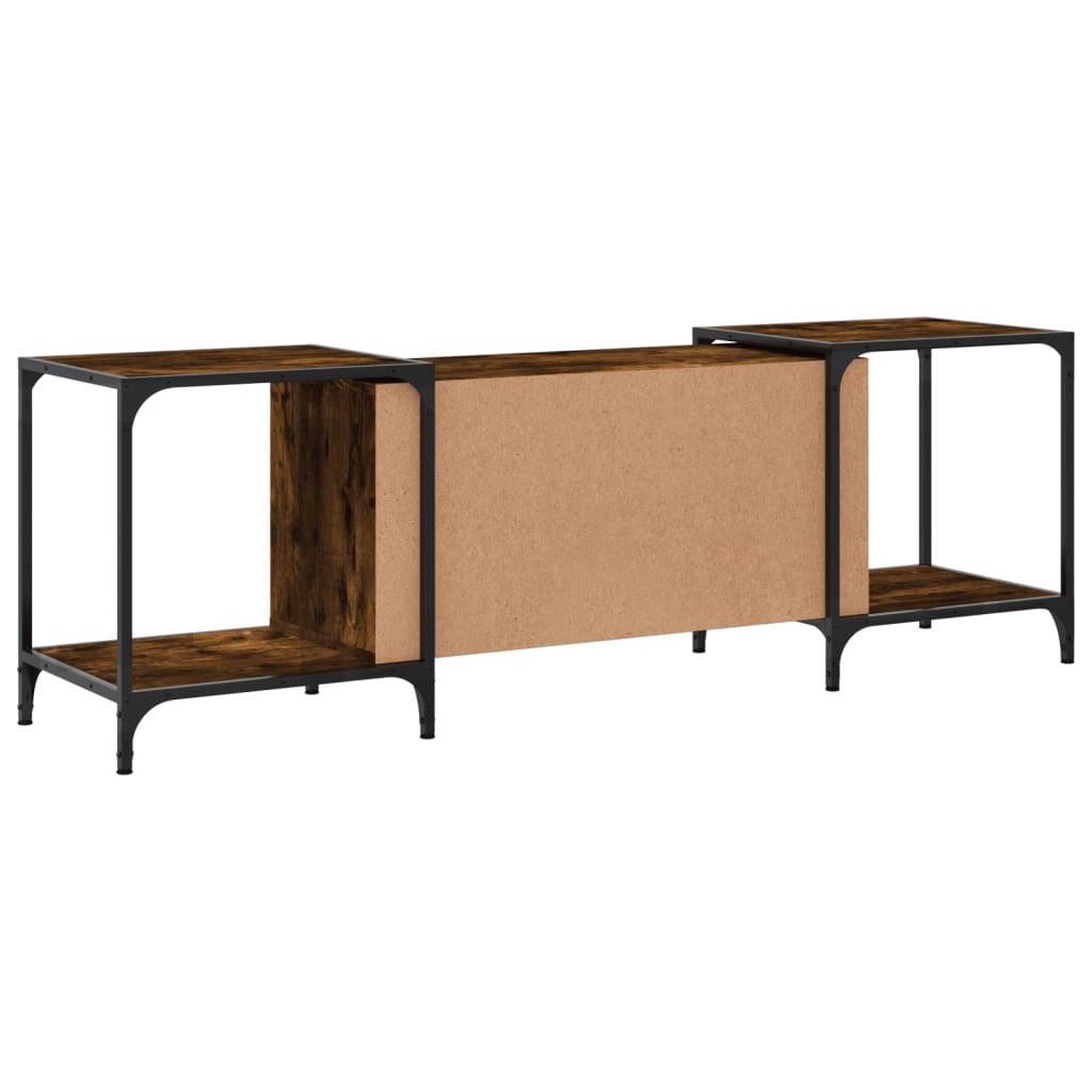 vidaXL Mueble de TV madera de ingeniería roble ahumado 153x37x50 cm - Image 6
