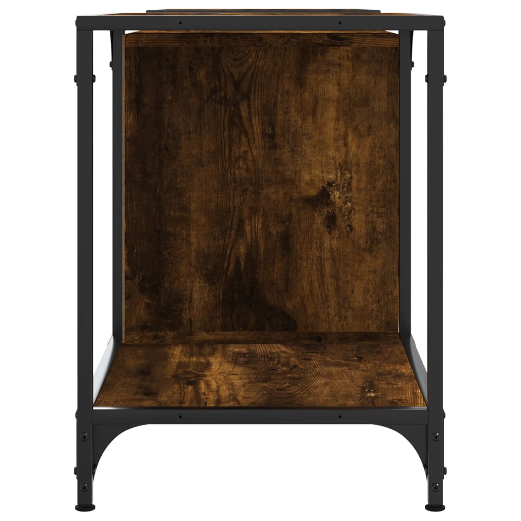 vidaXL Mueble de TV madera de ingeniería roble ahumado 153x37x50 cm - Image 5