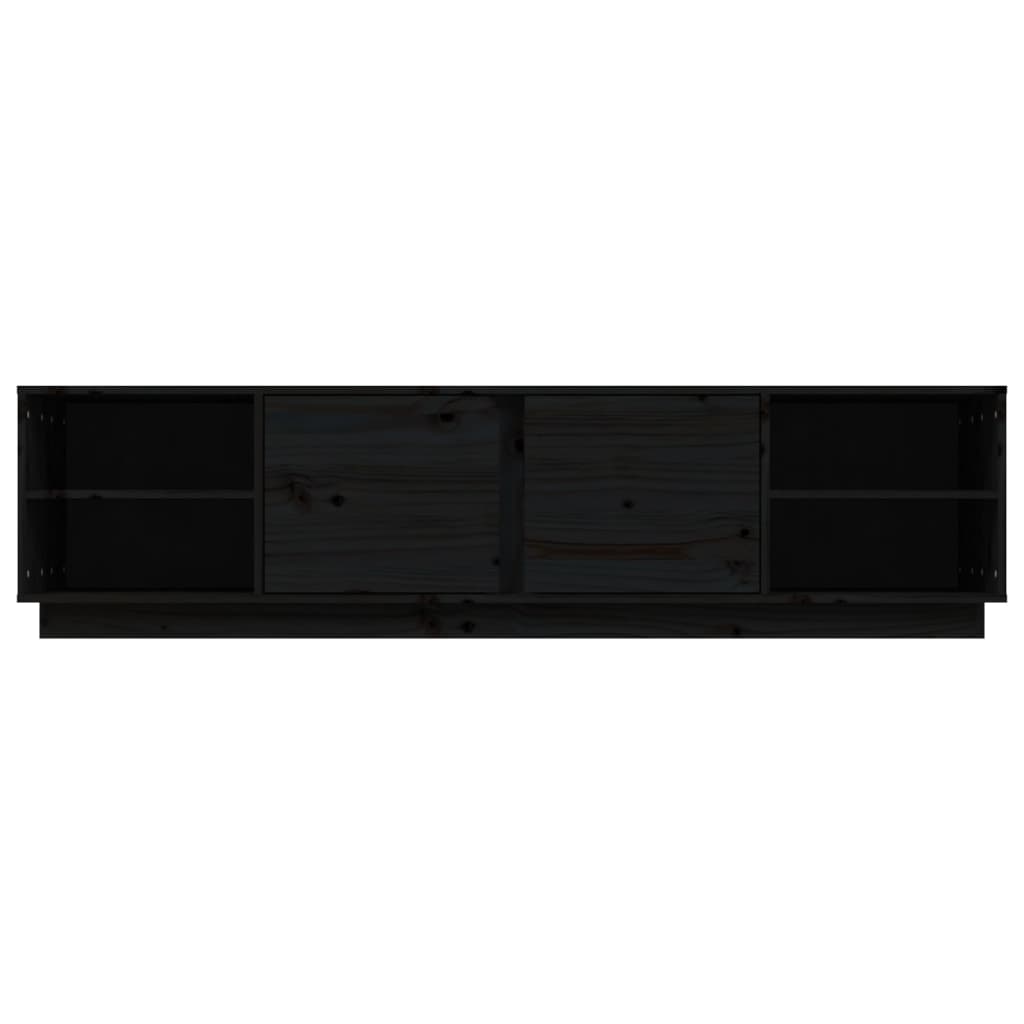 vidaXL Mueble de TV madera maciza de pino negro 156x40x40 cm - Image 6