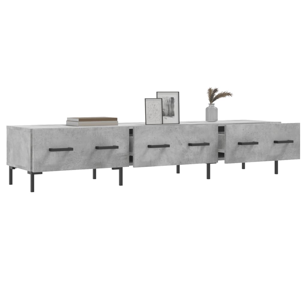vidaXL Mueble para TV madera de ingeniería gris hormigón 150x36x30 cm - Image 4