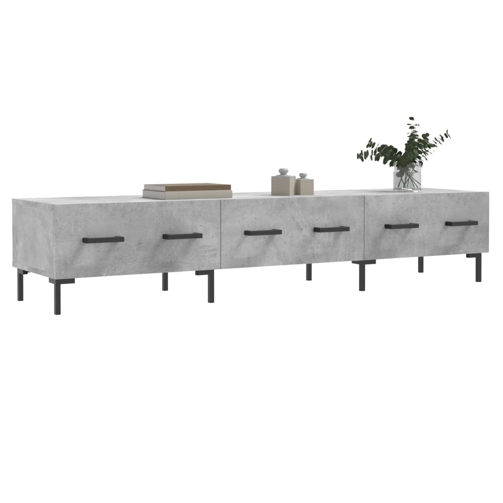 vidaXL Mueble para TV madera de ingeniería gris hormigón 150x36x30 cm - Image 3