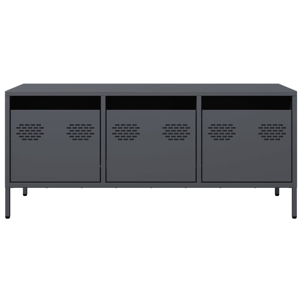 vidaXL Mueble de TV acero laminado en frío antracita 101,5x39x43,5 cm - Image 4