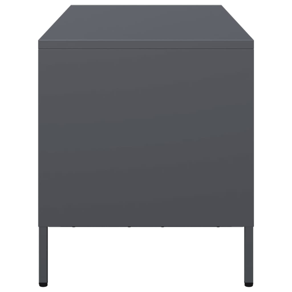 vidaXL Mueble de TV acero laminado en frío antracita 101,5x39x43,5 cm - Image 6