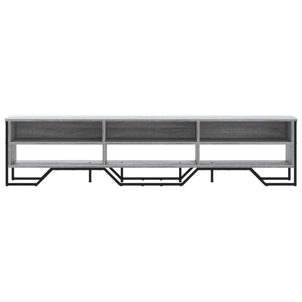 vidaXL Mueble de TV madera de ingeniería gris Sonoma 180x34x41 cm - Image 4