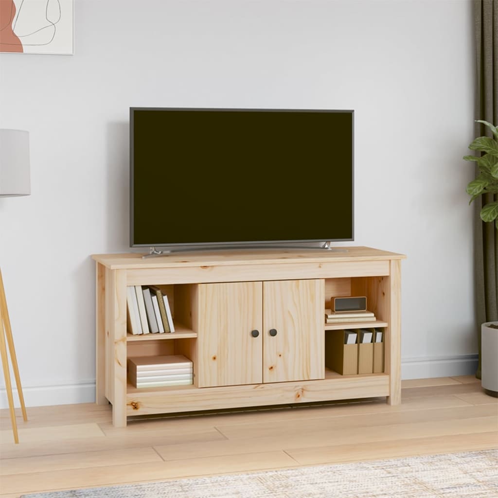 vidaXL Mueble de TV de madera maciza de pino 103x36,5x52 cm