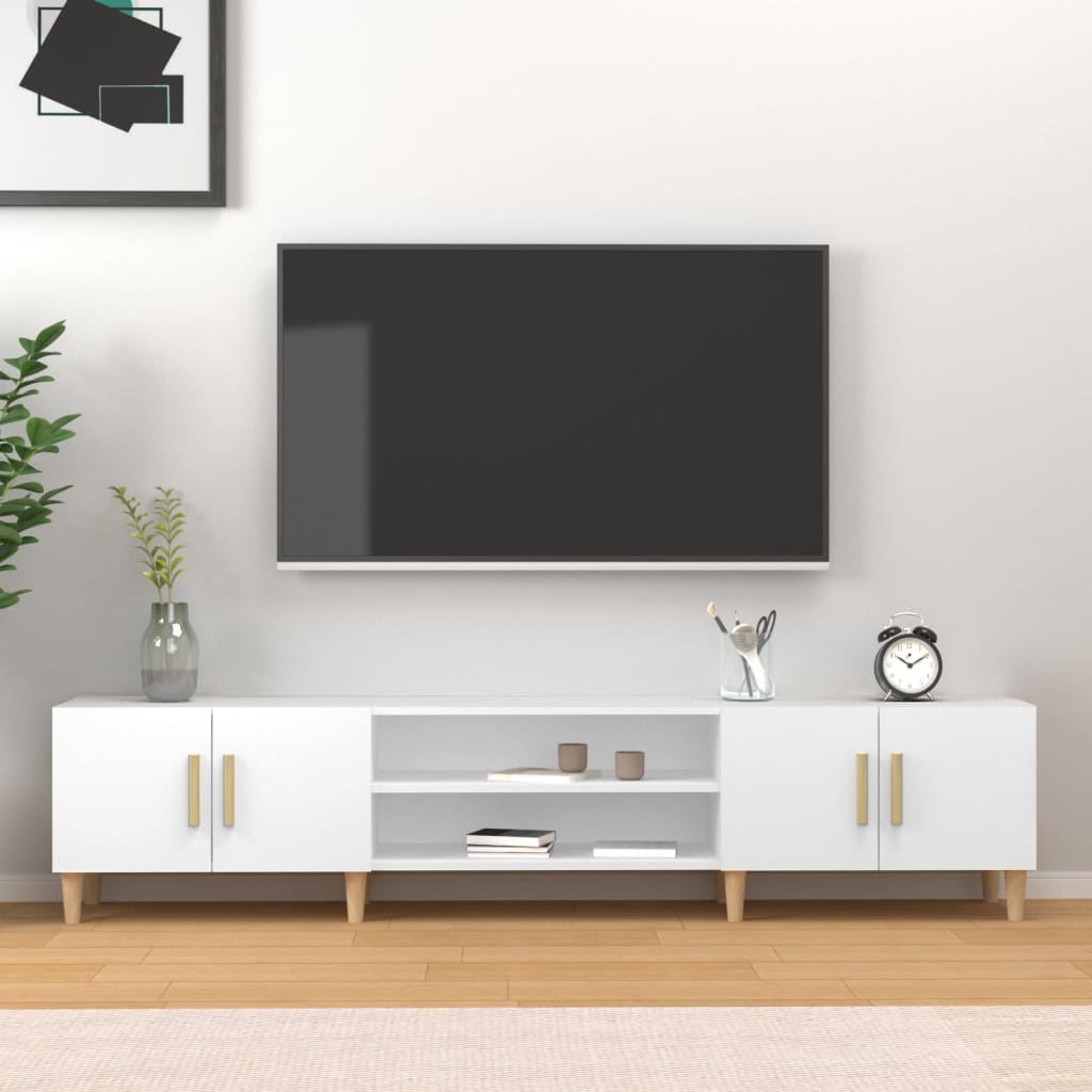 vidaXL Mueble de TV blanco 180x31,5x40 cm madera de ingeniería