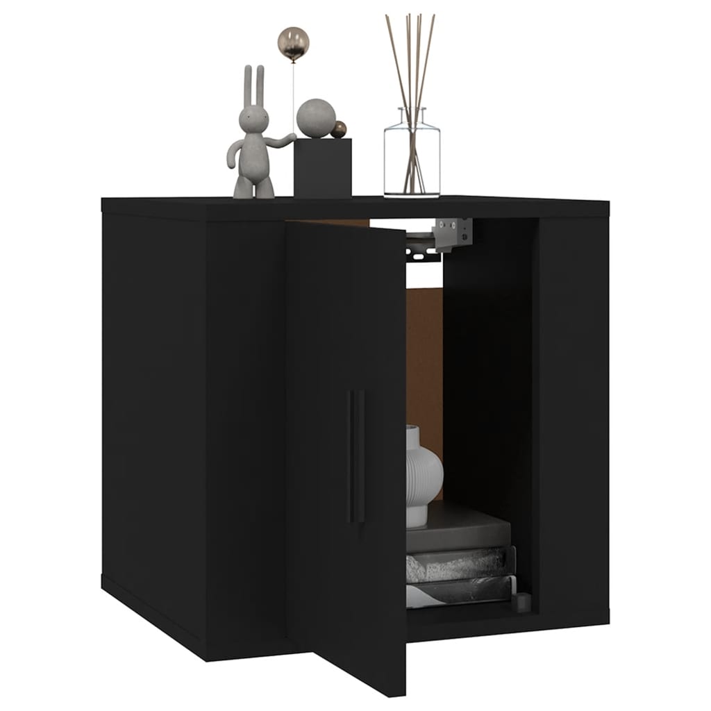 vidaXL Mueble para TV de pared negro 40x34,5x40 cm - Image 3