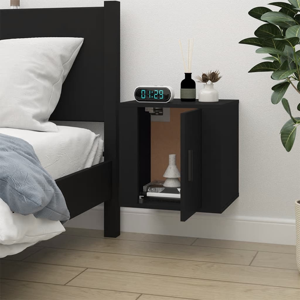 vidaXL Mueble para TV de pared negro 40x34,5x40 cm - Image 4