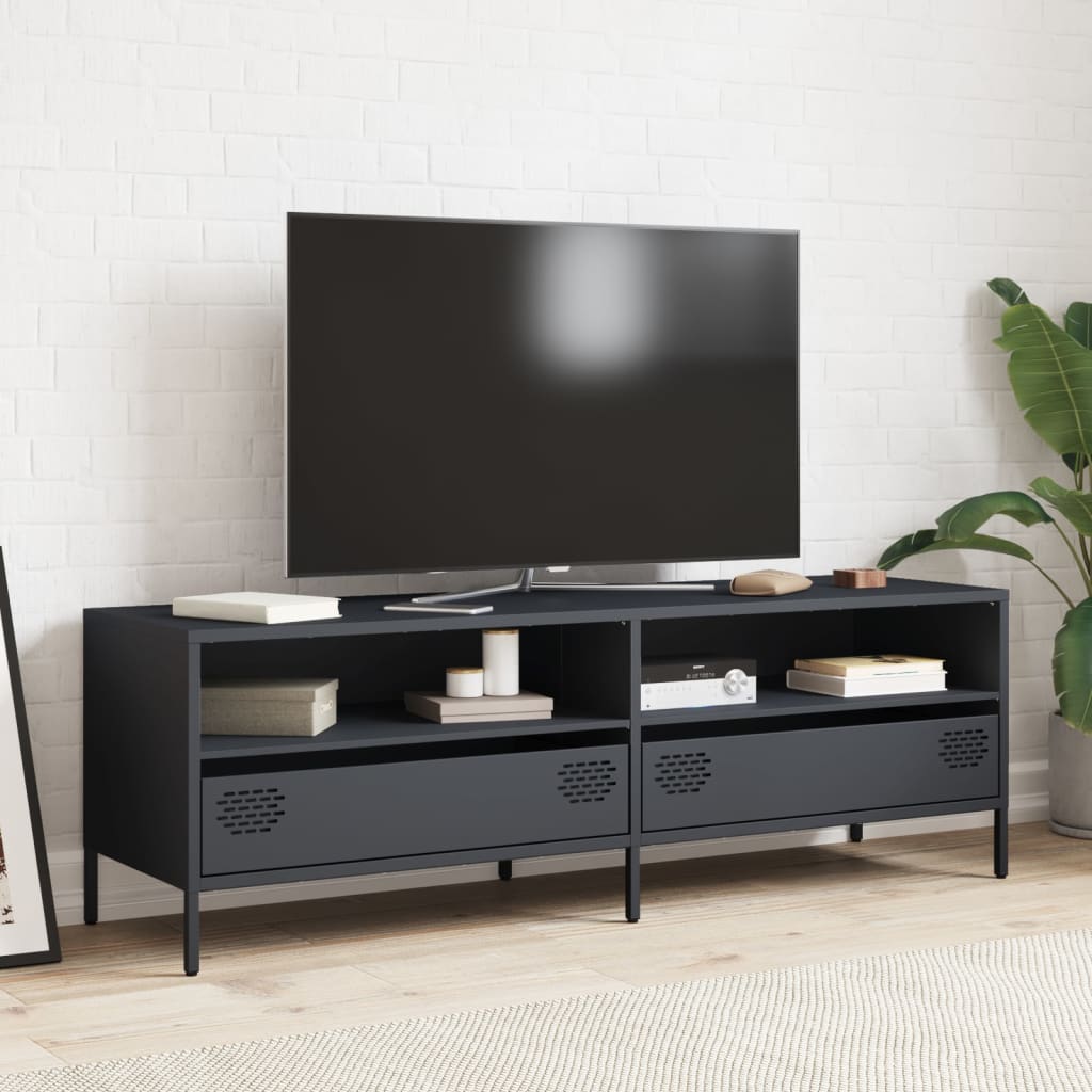 vidaXL Mueble de TV acero laminado en frío antracita 135x39x43,5 cm - Image 3