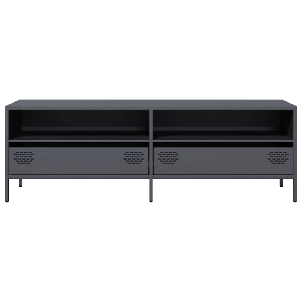 vidaXL Mueble de TV acero laminado en frío antracita 135x39x43,5 cm - Image 4