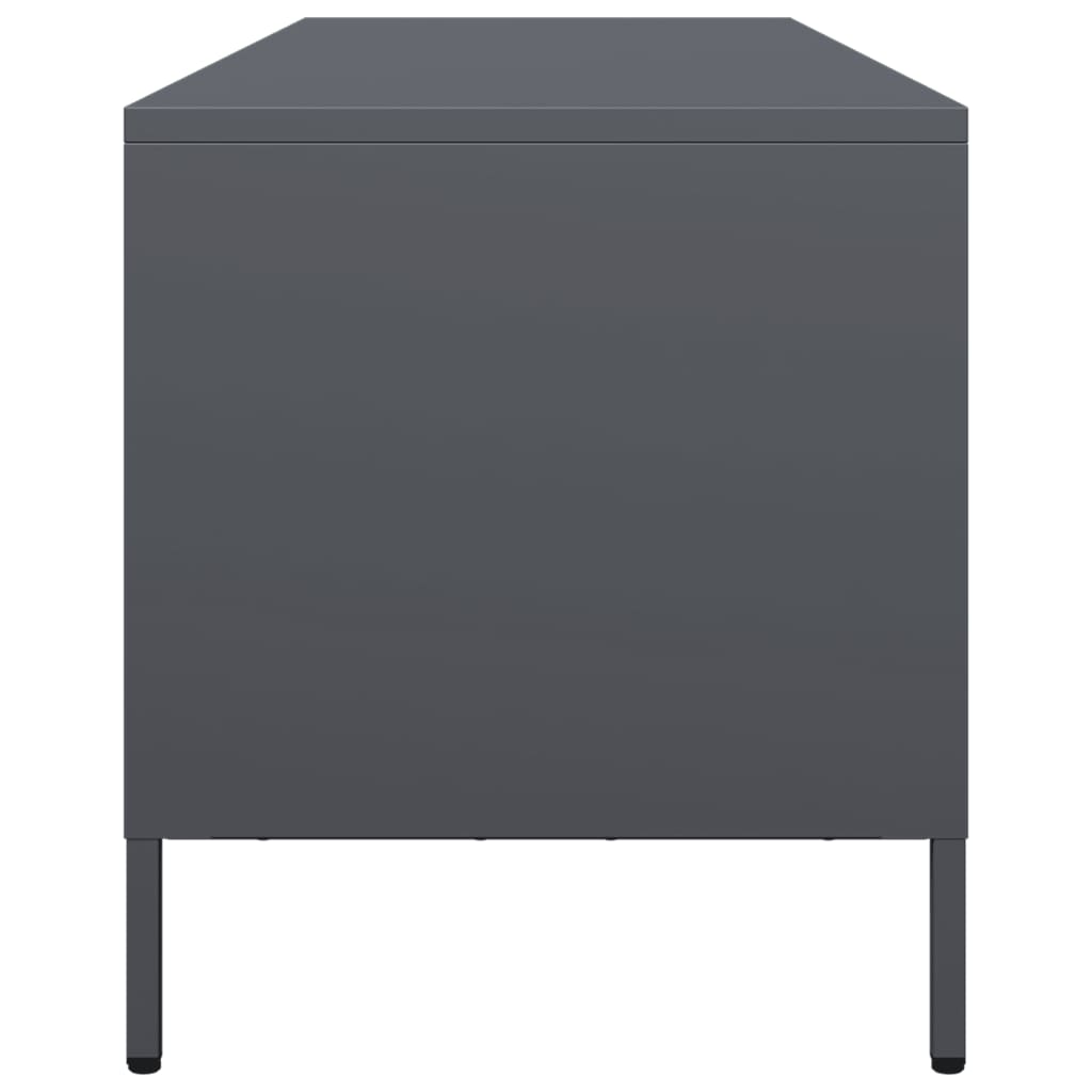 vidaXL Mueble de TV acero laminado en frío antracita 135x39x43,5 cm - Image 6