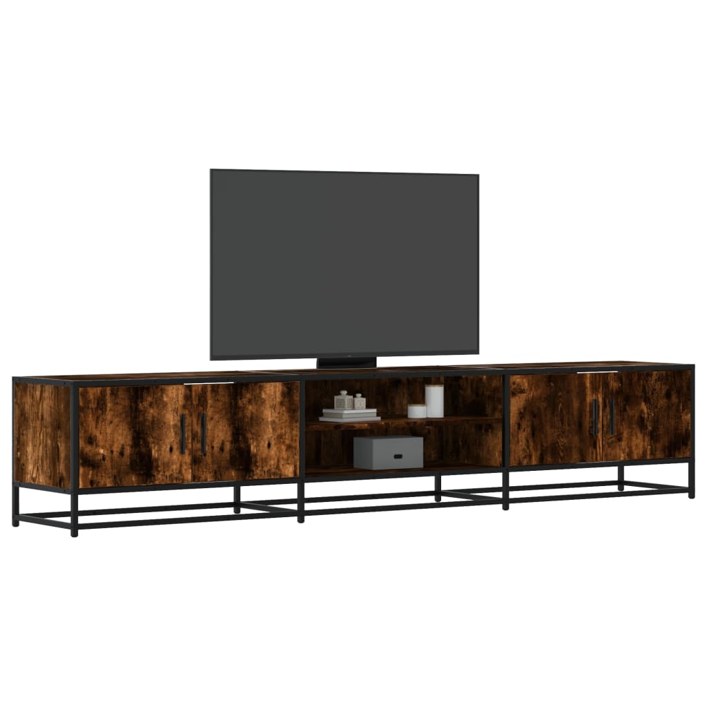 vidaXL Mueble para TV madera de ingeniería roble ahumado 210x35x41 cm