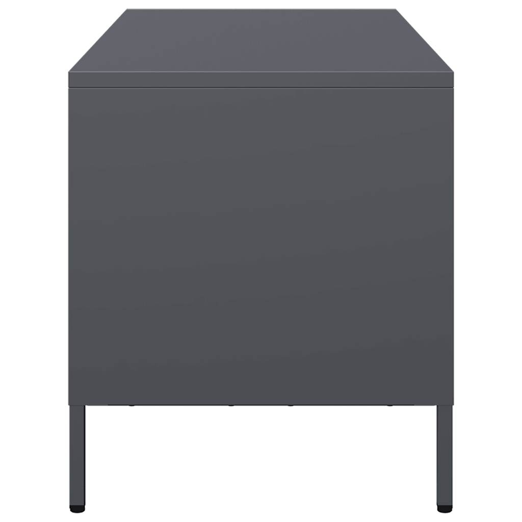 vidaXL Mueble de TV acero laminado en frío antracita 101,5x39x43,5 cm - Image 6