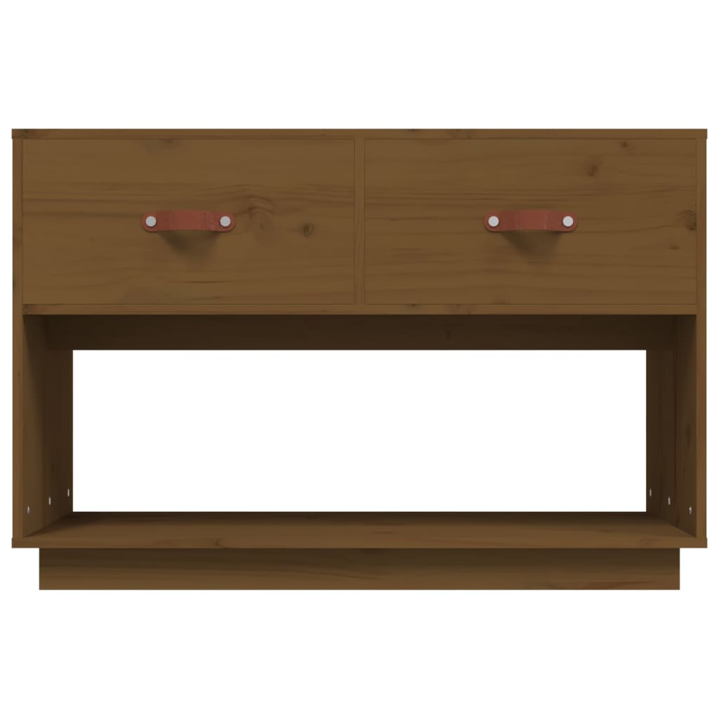 vidaXL Mueble de TV madera maciza de pino marrón miel 90x40x60 cm - Image 6