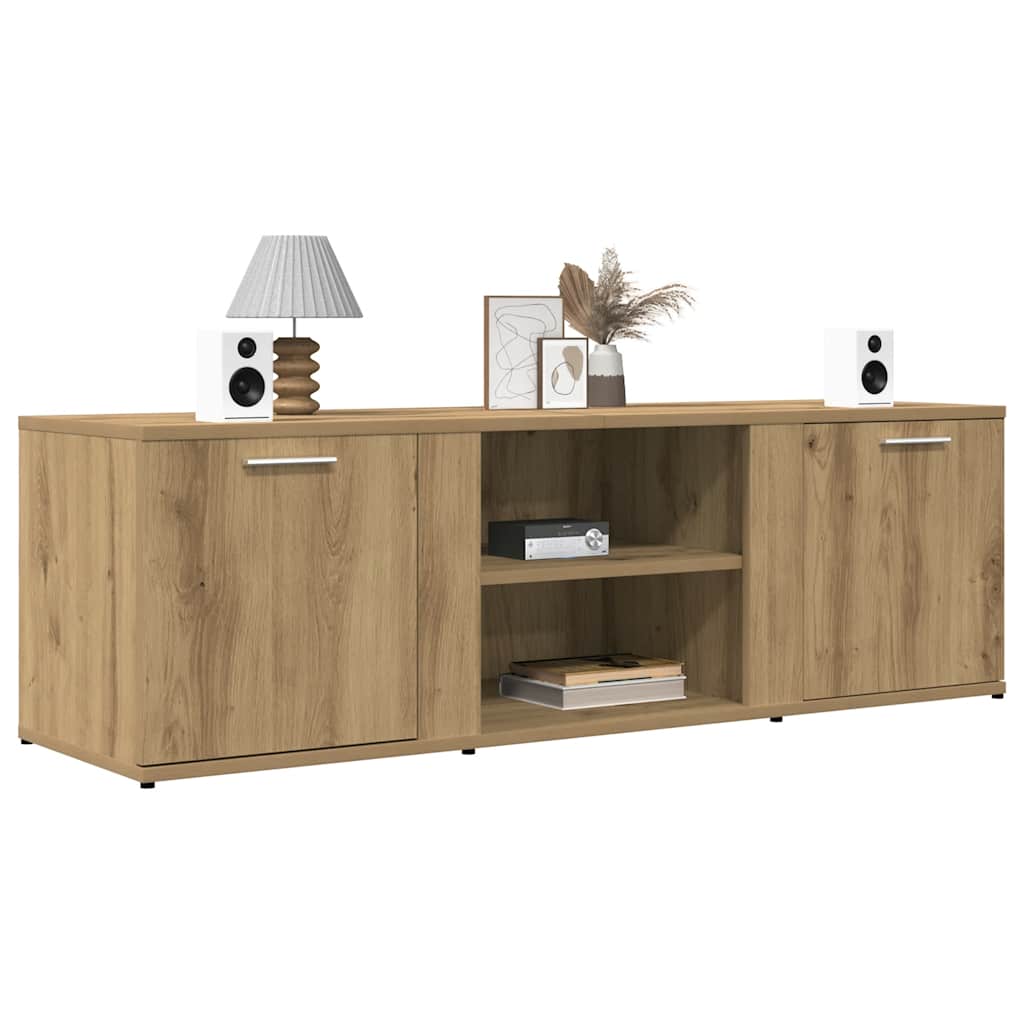vidaXL Mueble de TV madera de ingeniería roble artesanal 120x34x37 cm - Image 3